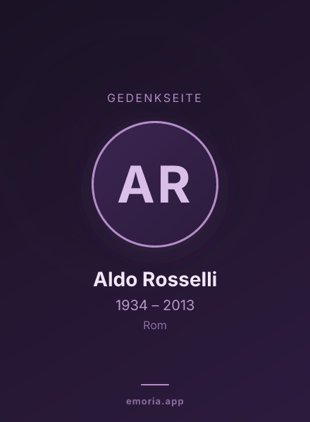 Gedenkportrait von Aldo Rosselli
