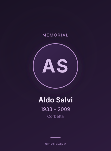 Memorial portrait of Aldo Salvi