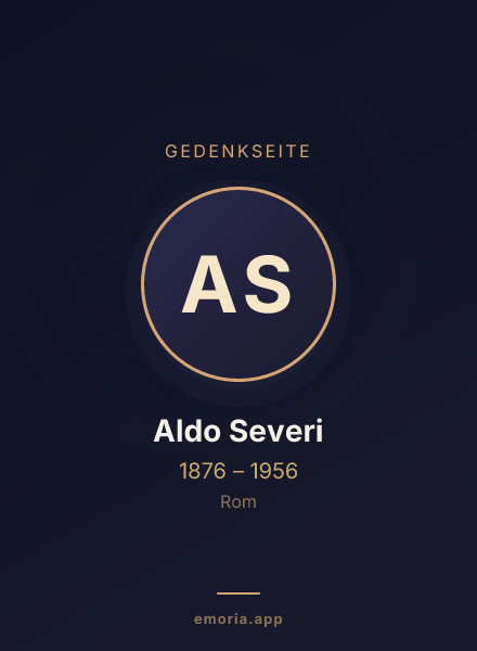 Gedenkportrait von Aldo Severi