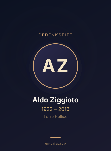 Gedenkportrait von Aldo Ziggioto