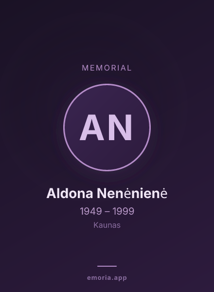 Memorial portrait of Aldona Nenėnienė
