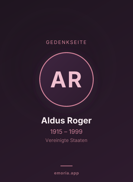 Gedenkportrait von Aldus Roger