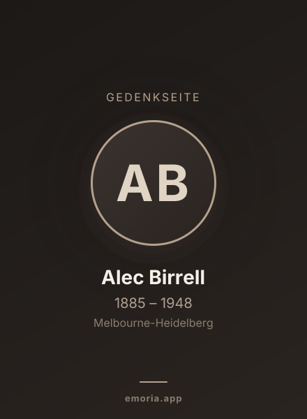 Gedenkportrait von Alec Birrell
