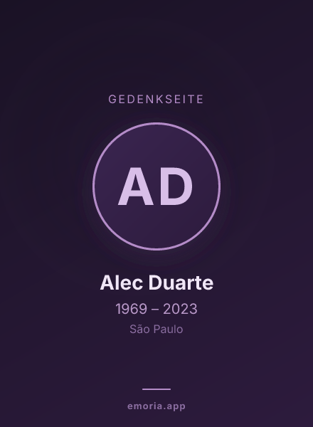 Gedenkportrait von Alec Duarte