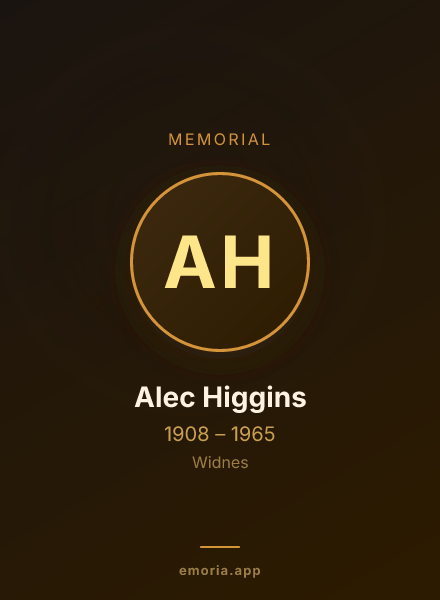 Memorial portrait of Alec Higgins