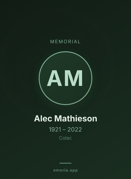 Memorial portrait of Alec Mathieson