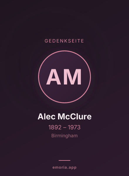 Gedenkportrait von Alec McClure