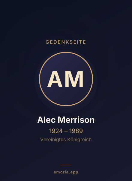Gedenkportrait von Alec Merrison