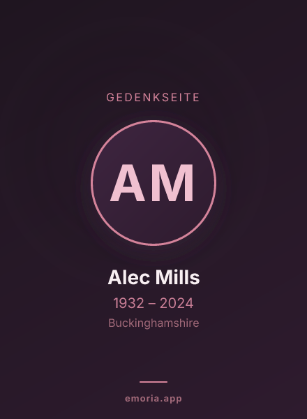 Gedenkportrait von Alec Mills