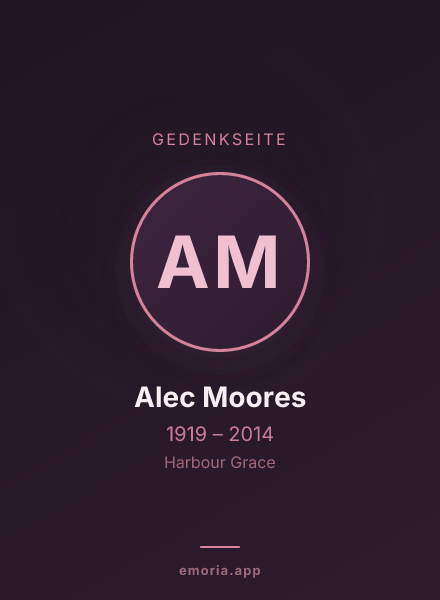 Gedenkportrait von Alec Moores