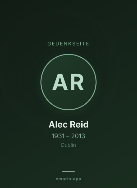 Gedenkportrait von Alec Reid