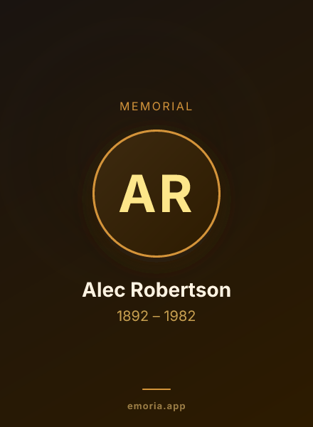 Memorial portrait of Alec Robertson