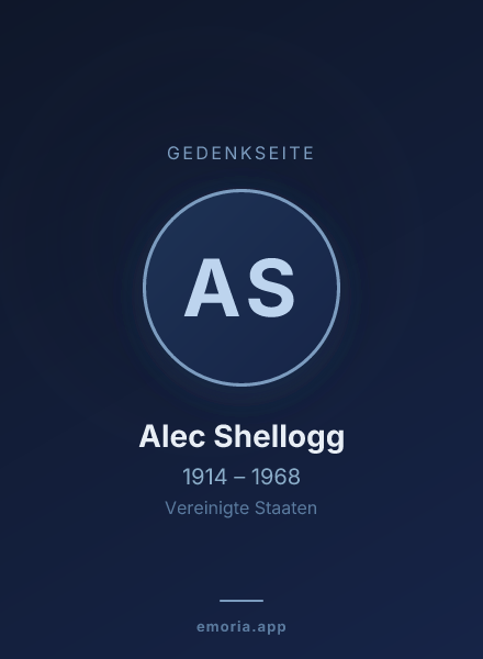 Gedenkportrait von Alec Shellogg