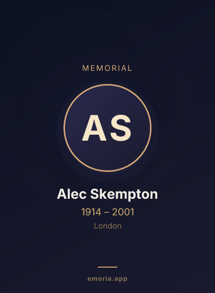 Memorial portrait of Alec Skempton