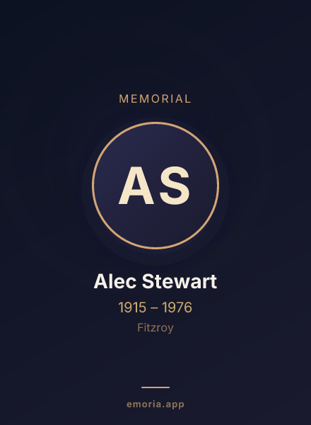 Memorial portrait of Alec Stewart