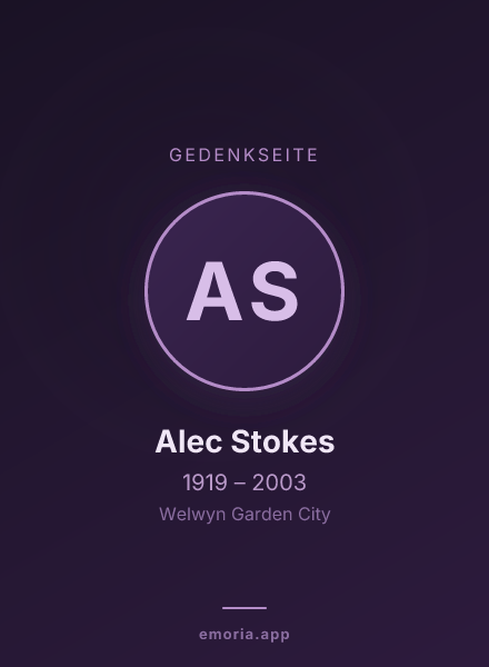 Gedenkportrait von Alec Stokes