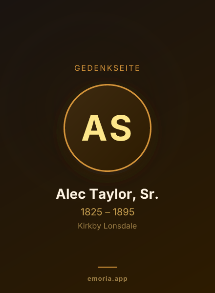 Gedenkportrait von Alec Taylor, Sr.