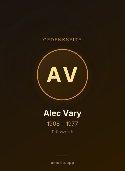 Gedenkportrait von Alec Vary