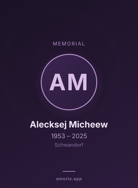 Memorial portrait of Alecksej Micheew
