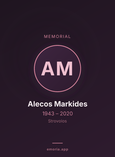Memorial portrait of Alecos Markides