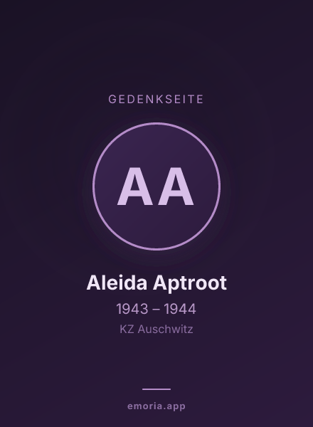 Gedenkportrait von Aleida Aptroot