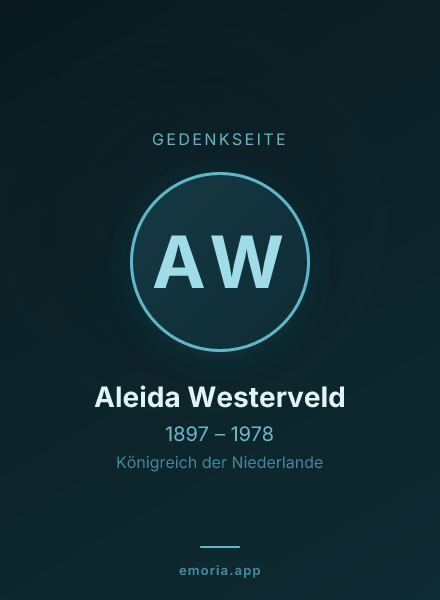 Gedenkportrait von Aleida Westerveld
