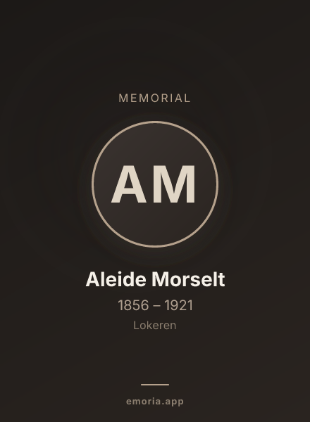 Memorial portrait of Aleide Morselt