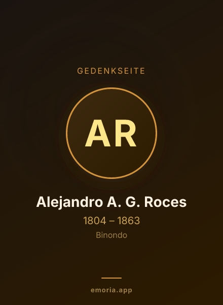 Gedenkportrait von Alejandro A. G. Roces