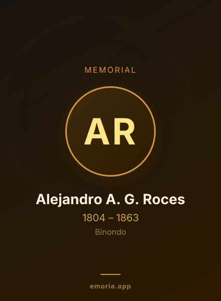 Memorial portrait of Alejandro A. G. Roces