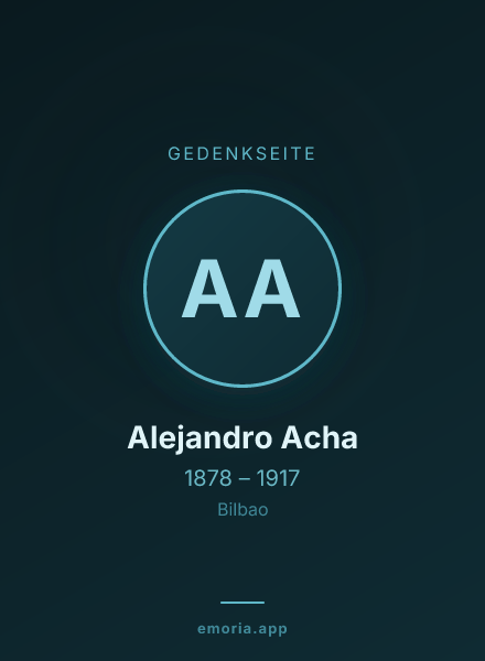 Gedenkportrait von Alejandro Acha