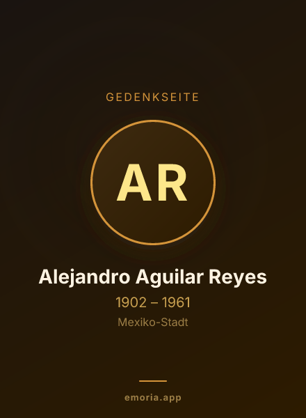 Gedenkportrait von Alejandro Aguilar Reyes