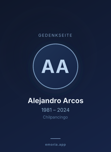 Gedenkportrait von Alejandro Arcos