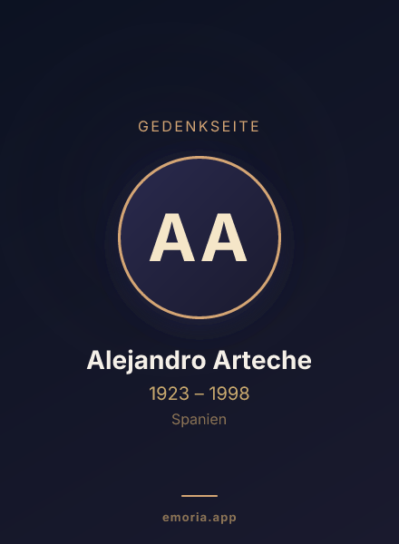 Gedenkportrait von Alejandro Arteche