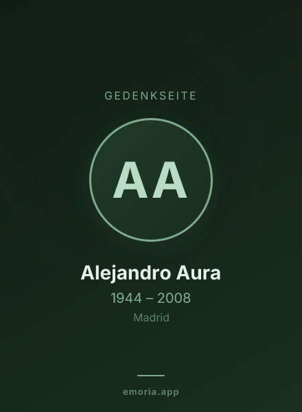 Gedenkportrait von Alejandro Aura