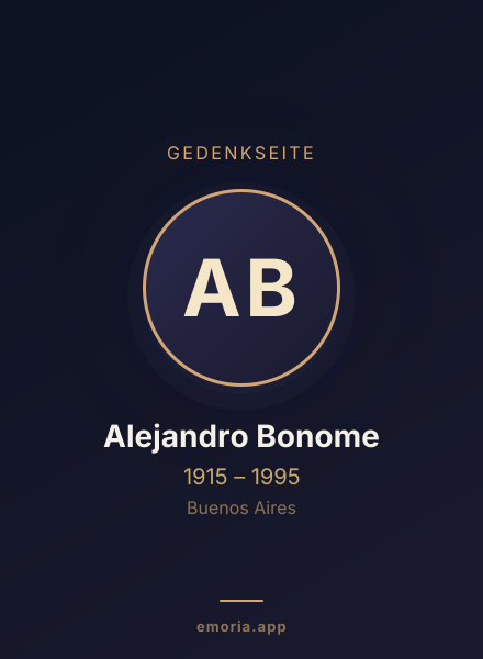 Gedenkportrait von Alejandro Bonome