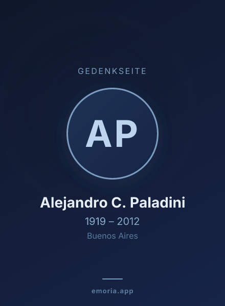 Gedenkportrait von Alejandro C. Paladini