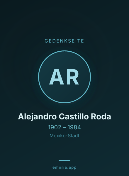 Gedenkportrait von Alejandro Castillo Roda