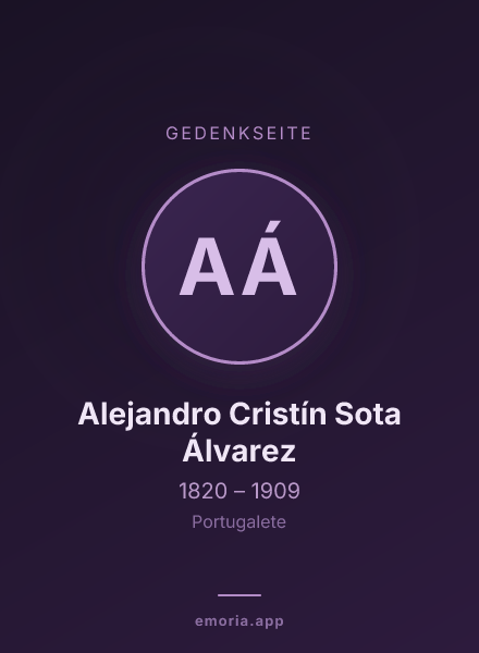 Gedenkportrait von Alejandro Cristín Sota Álvarez
