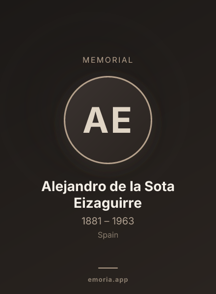 Memorial portrait of Alejandro de la Sota Eizaguirre