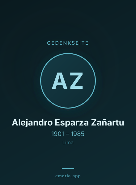 Gedenkportrait von Alejandro Esparza Zañartu