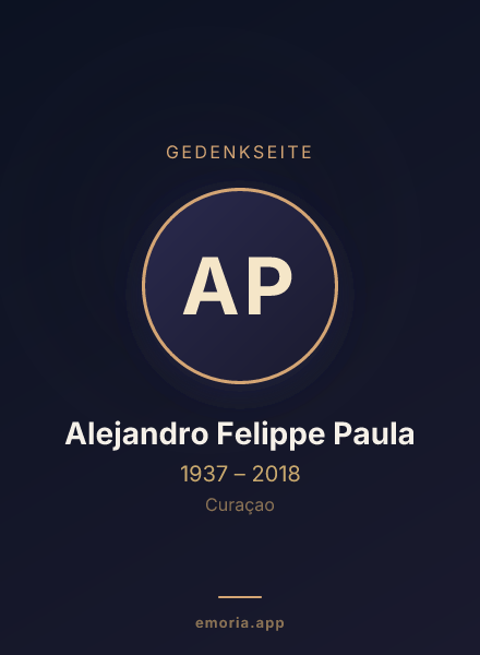 Gedenkportrait von Alejandro Felippe Paula