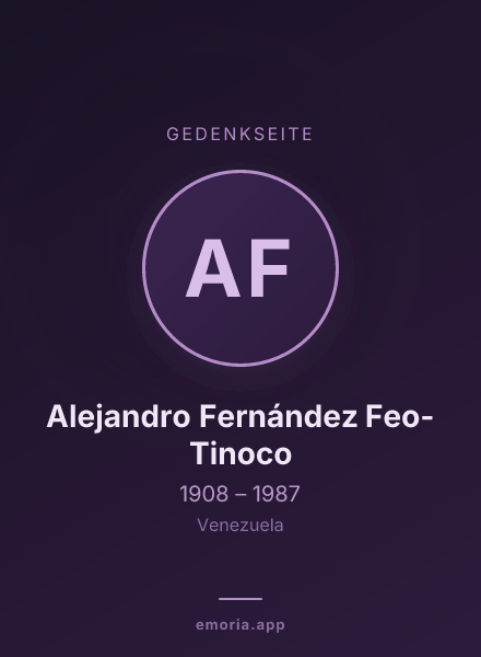 Gedenkportrait von Alejandro Fernández Feo-Tinoco