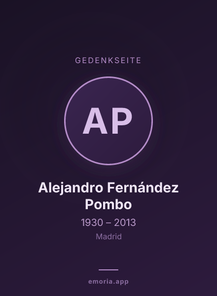 Gedenkportrait von Alejandro Fernández Pombo