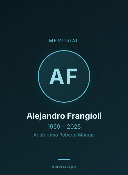 Memorial portrait of Alejandro Frangioli