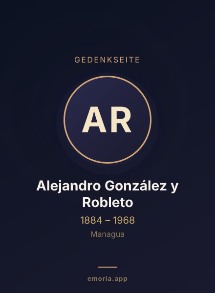 Gedenkportrait von Alejandro González y Robleto
