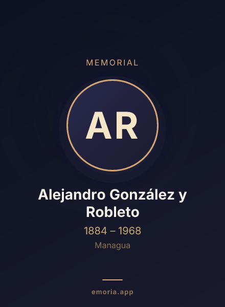 Memorial portrait of Alejandro González y Robleto