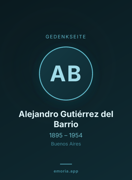 Gedenkportrait von Alejandro Gutiérrez del Barrio