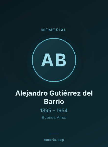 Memorial portrait of Alejandro Gutiérrez del Barrio