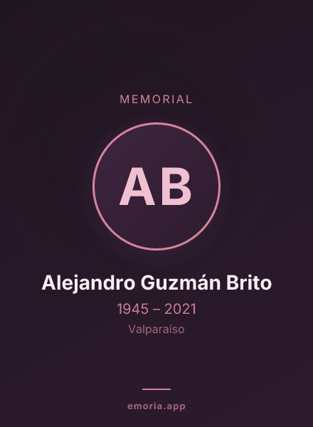 Memorial portrait of Alejandro Guzmán Brito
