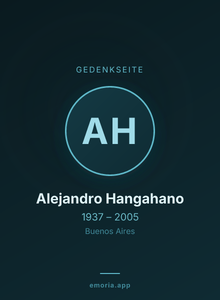 Gedenkportrait von Alejandro Hangahano
